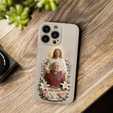 Memorial Gift Idea, Gift for Lost of Loved Ones - Personalized Memorial 3D Embossed Leather Phone Case