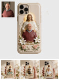 Memorial Gift Idea, Gift for Lost of Loved Ones - Personalized Memorial 3D Embossed Leather Phone Case
