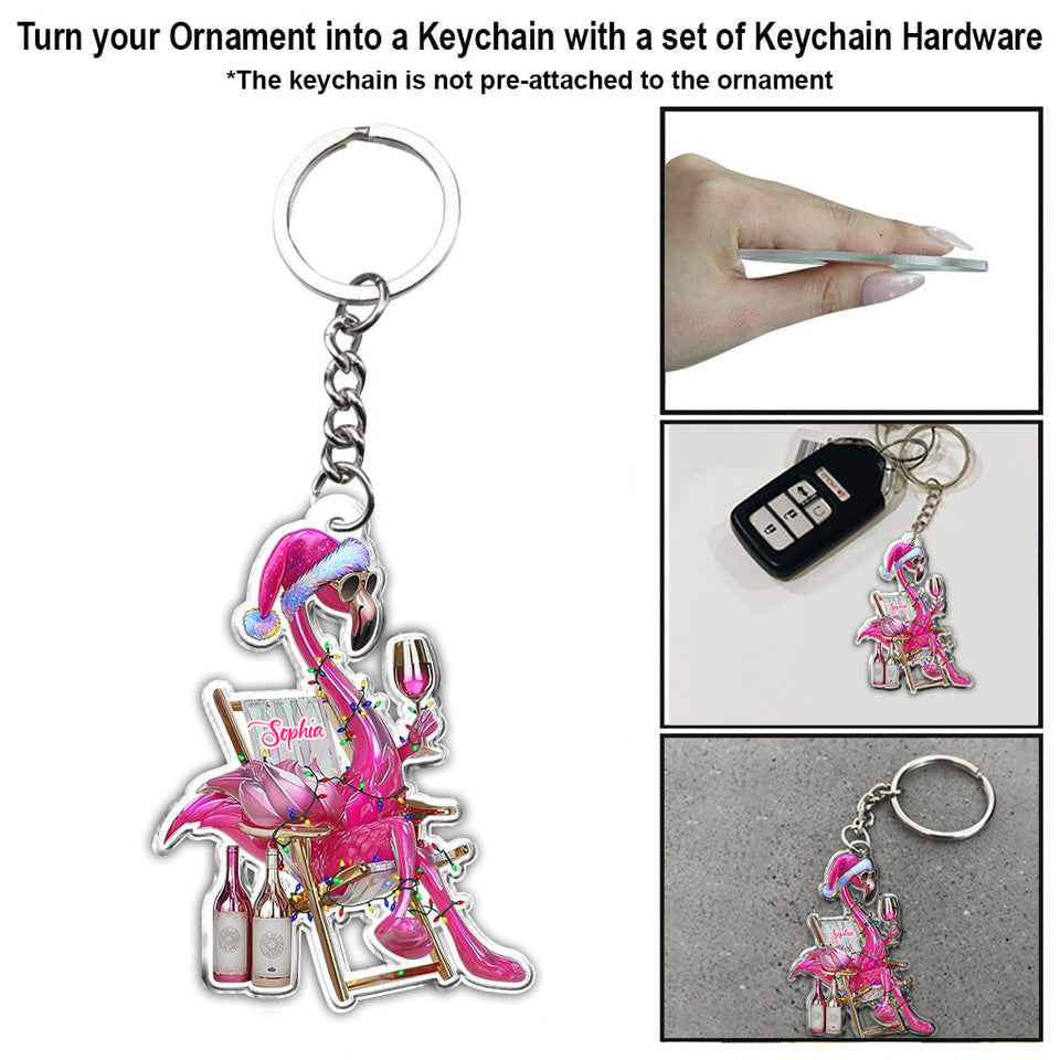 Beautiful Flamingo - Personalized Flamingo Ornament