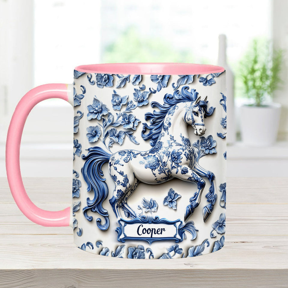 Porcelain Horse - Personalized Horse Accent Mug