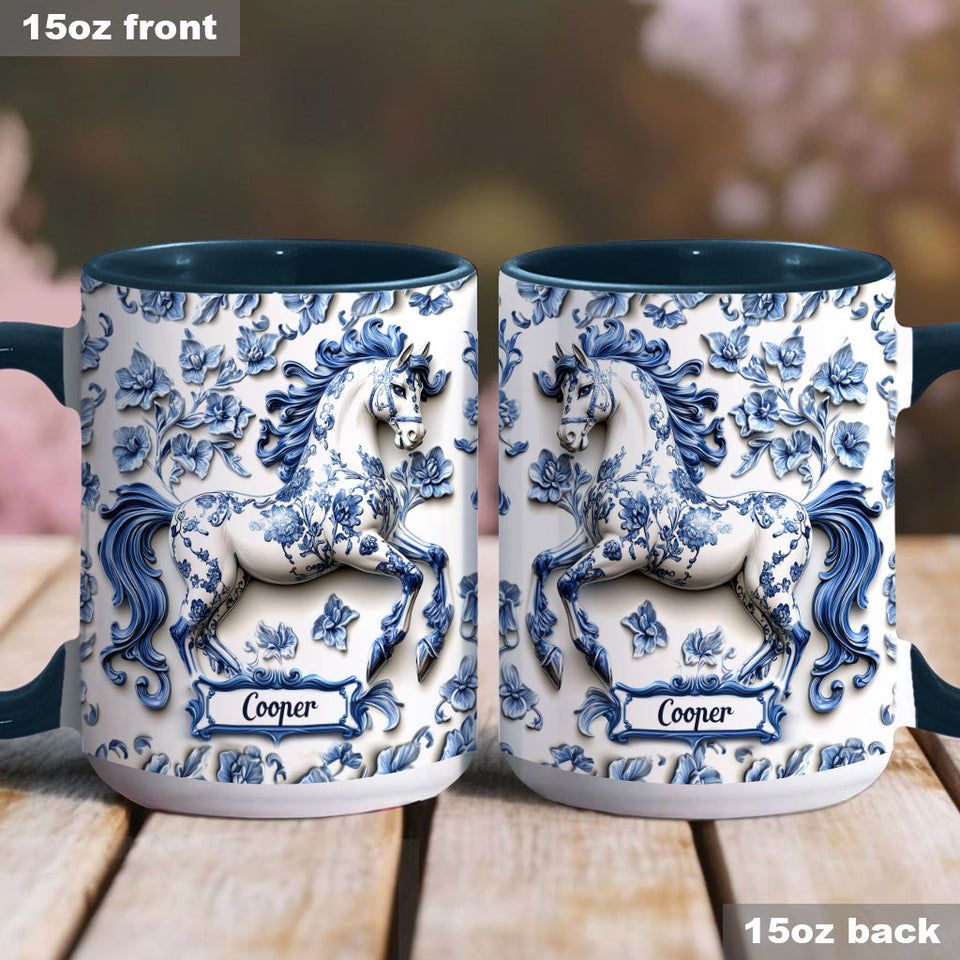 Porcelain Horse - Personalized Horse Accent Mug