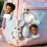 Easter Gift - Personalized Kid Keychain With Charms