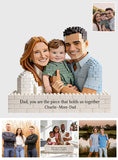 You Are The Piece That Holds Us Together - Personalized Father Shaped Building Blocks