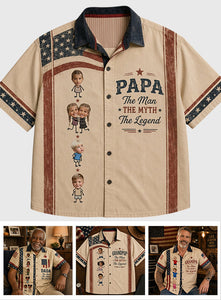 The Man The Myth The Legend - Personalized Grandpa Hawaiian Shirt