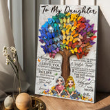 To My Daughter - Personalized Daughter Canvas And Poster