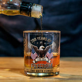America 250th Anniversary Gifts For Family - Personalized Independence Day/ 4th of July Whiskey Decanter Set