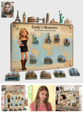 Travel Magnet Display Broad - Personalized Travelling 3D Printed Cut Metal Sign