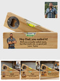 Perfect Father's Day Gift - Personalized Father Spirit Level Bottle Opener