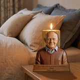 In Loving Memory - Personalized Memorial Custom Shape Wooden Candle Holder