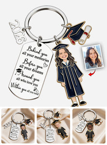 Graduation Gift - Personalized Graduation Keychain With Charms