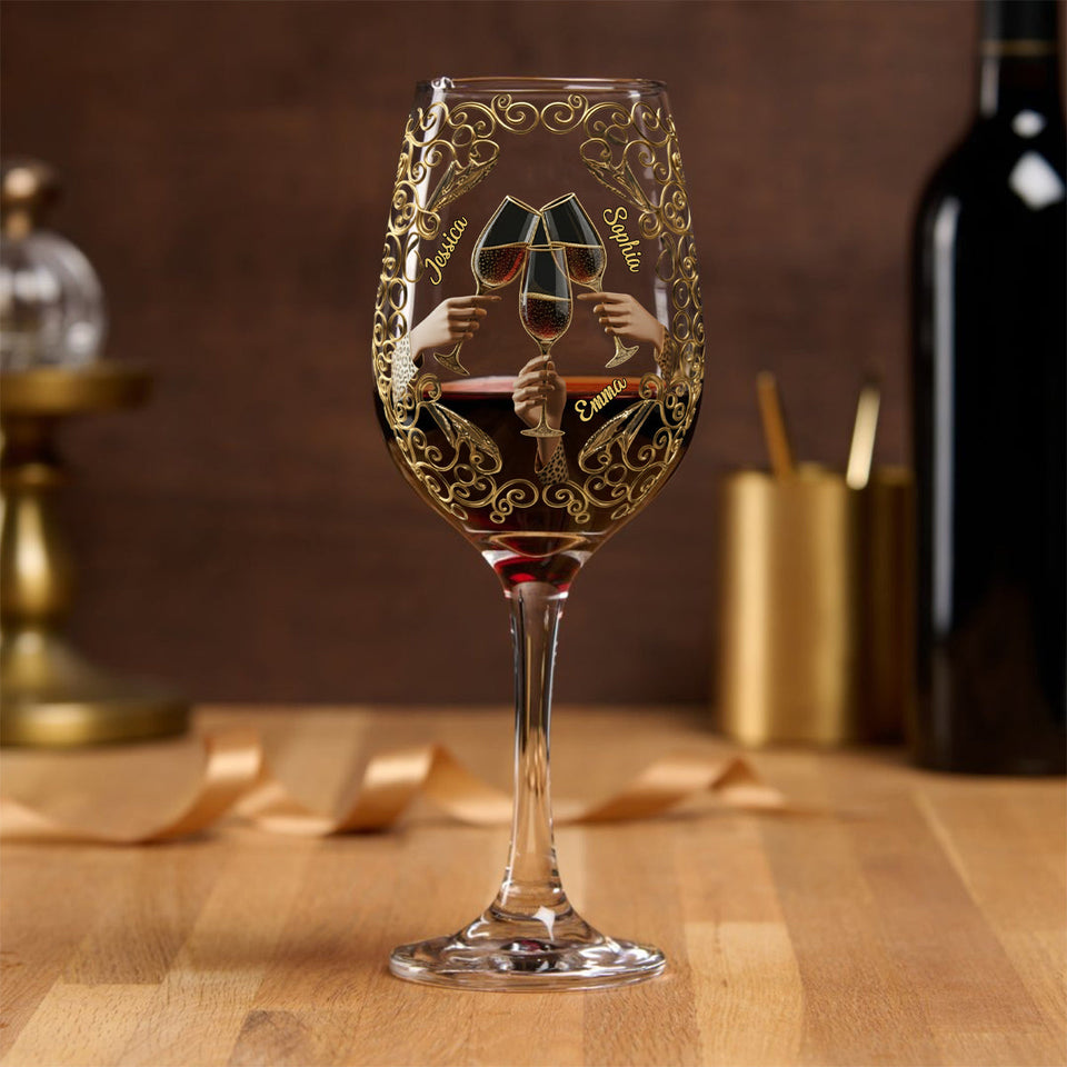 Best B*tches - Personalized Bestie Wine Glass With Long Stem