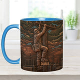 Strongest Lineman - Personalized Lineman Accent Mug