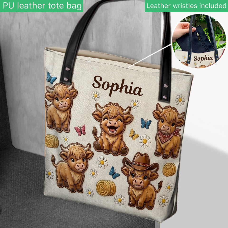 Just A Girl Who Loves Highland Cow - Personalized Highland Cow Tote Bag
