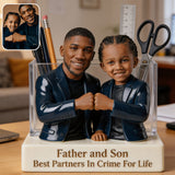Best Friends For Life - Personalized Father Acrylic Pen Holder
