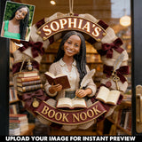 Any Photo Love Books - Personalized Book Custom Shaped Wood Sign