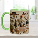 Custom From Any Photo - Personalized Hunting Set Accent Mug with Acrylic Stirrers