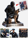 Proud to Serve - Personalized Police Officer Custom Shaped Acrylic Plaque