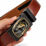 I'd Rather Be Fishing - Personalized Fishing Leather Belt With Shaped Buckle