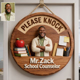 Teacher Door Hanger - Personalized Teacher Spinner Sign Custom Shape