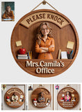 Teacher Door Hanger - Personalized Teacher Spinner Sign Custom Shape