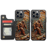 Bigfoot In Forest - Personalized Hiking Fully Printed Wallet Phone Case