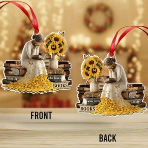 Just A Girl Who Loves Books - Personalized Book Ornament