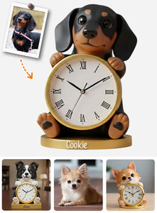 Time For A Walk - Personalized Dog Acrylic Clock Plaque