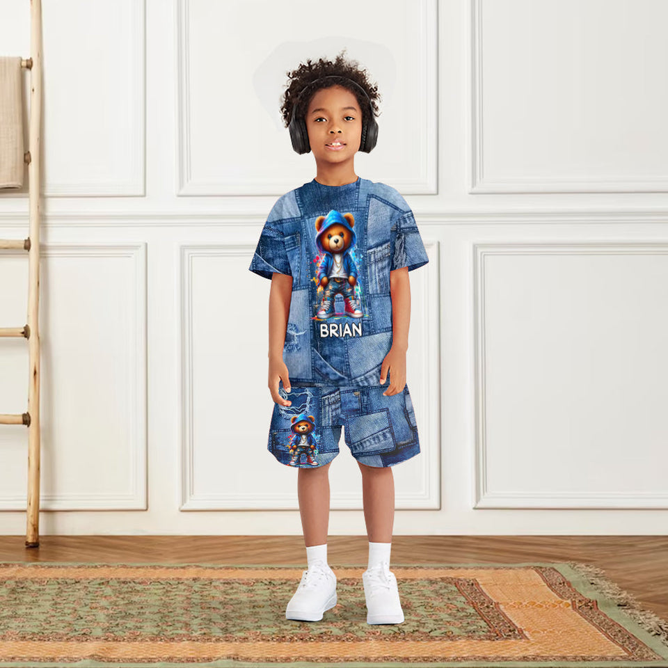 Cool Bear - Personalized Kid T-shirt & Shorts