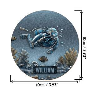 Ocean's Deep - Personalized Scuba Diving Whiskey Glass