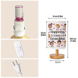 Love Being Called Grandma - Personalized Grandma Tableside Lamp With Wood Base