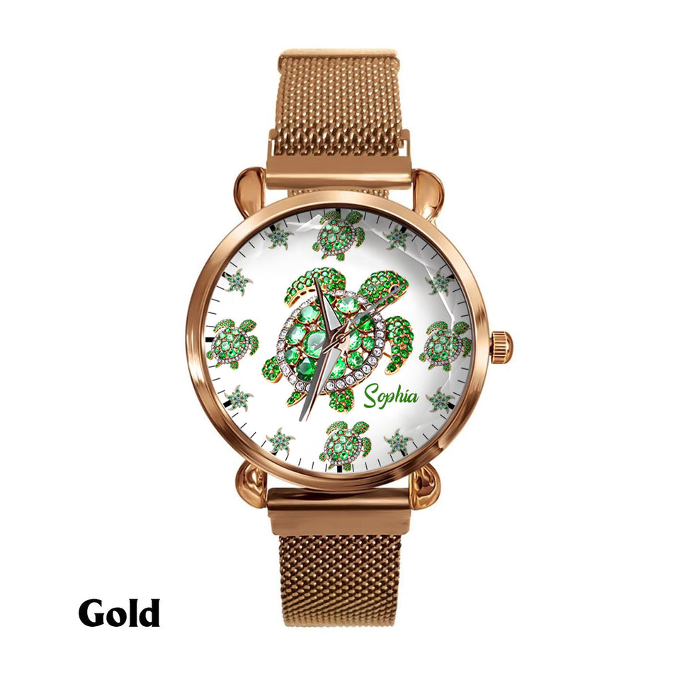 Love Turtles - Personalized Turtle Women Hand Watch