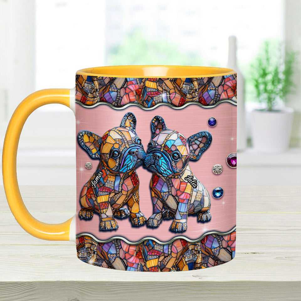 French Bulldog Couple - Personalized French Bulldog Accent Mug