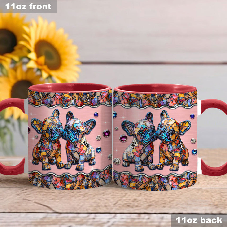 French Bulldog Couple - Personalized French Bulldog Accent Mug