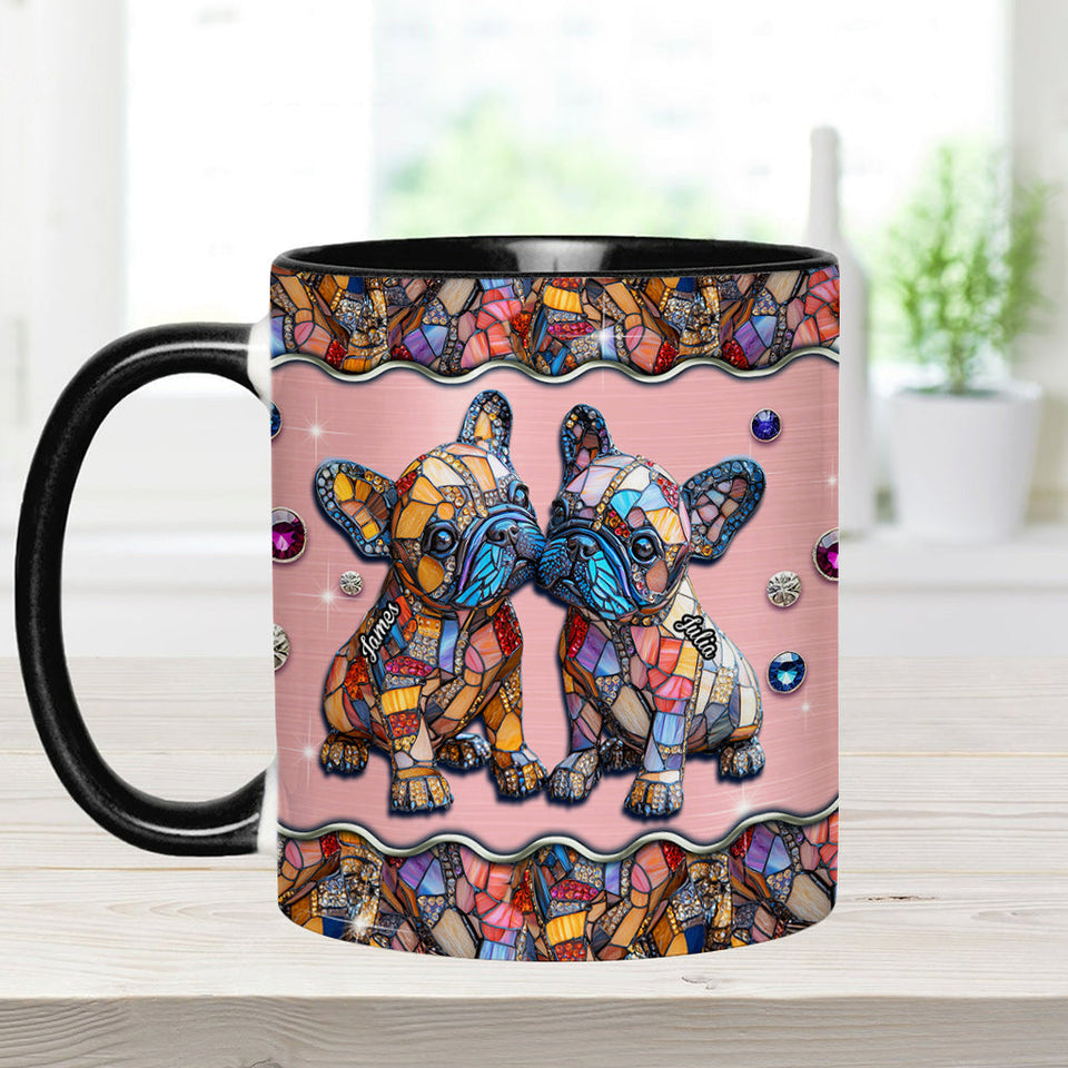 French Bulldog Couple - Personalized French Bulldog Accent Mug