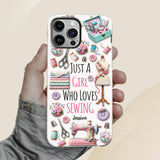Just A Girl Who Loves Sewing - Personalized Sewing Full Print Phone Case