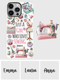 Just A Girl Who Loves Sewing - Personalized Sewing Full Print Phone Case