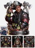 Custom Any Photo Firefighter Crew Gift For Dad - Personalized Firefighter Custom Shaped Acrylic Plaque