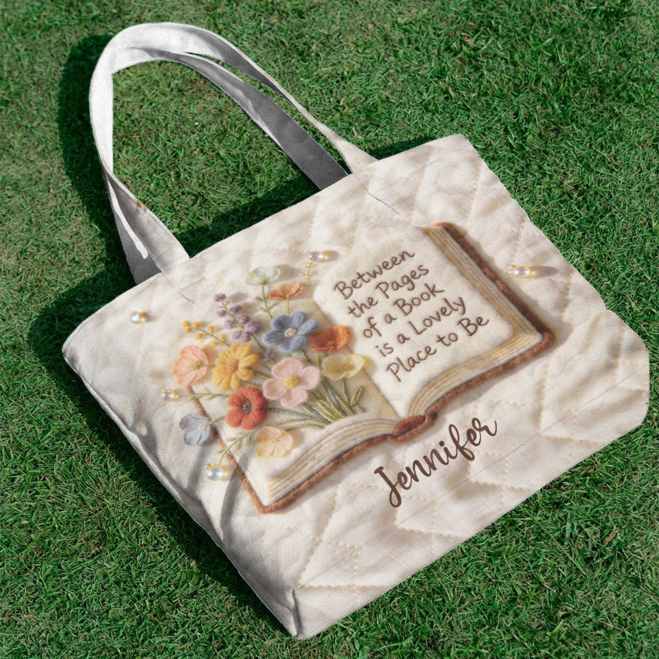 Custom Any Photo - Personalized Book Quilted Tote Bag
