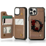 Alphabet Red Rose And Butterflies - Personalized Luxury Wallet Phone Case