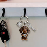 I Love My Dogs - Personalized Dog Premium Keychain With Charms