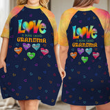 Blessed To Be Called Grandma - Personalized Grandma Sleep T-shirt Dress