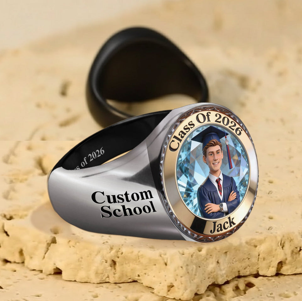Class Of 2026 - Personalized Graduation Signet Ring