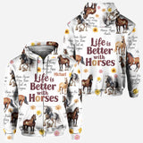 Life Is Better With Horses - Personalized Horse All Over Shirt