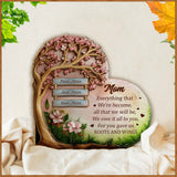 You Gave Us Roots And Wings, Mom - Personalized Mother 2 Layered Wood Sign / Wood Plaque