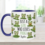 Just A Girl Who Loves Frogs - Personalized Frog Accent Mug