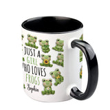Just A Girl Who Loves Frogs - Personalized Frog Accent Mug