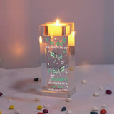 My Mind Still Talks To You - Personalized Memorial Glass Candle Holder