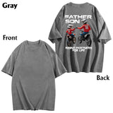 Dirt Bike Dad And Kid - Personalized Dirt Bike Wash T-shirt