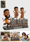 The Grillfather Funny Gift - Personalized Father Custom Shaped Acrylic Plaque