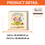 Teacher Gifts Boho Kraft - Personalized Teacher Wooden Desk Organizer